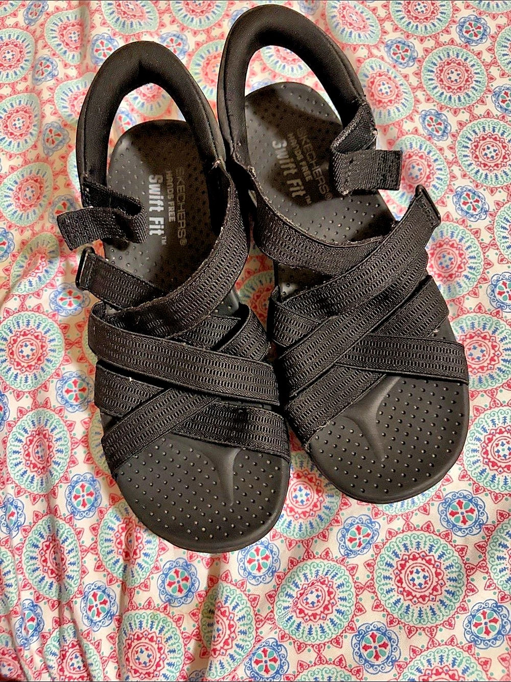 Skechers Swift Fit Sandal Black Sport Sandals